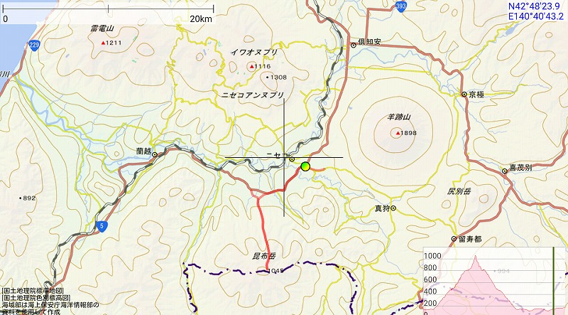 会員からの投稿p 1705 北海道の昆布岳に山スキー登山